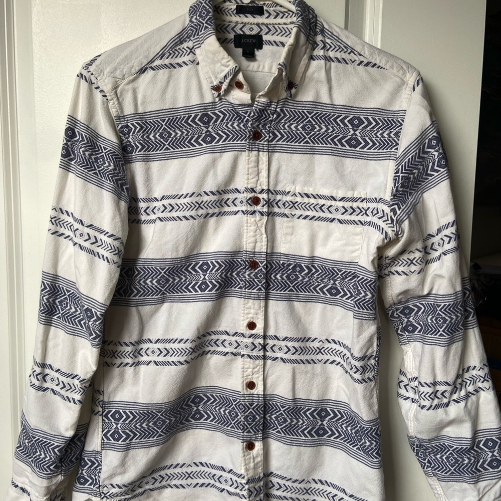 J Crew patterned button down shirt